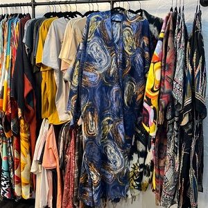 Starry night Sweater Kimono Duster